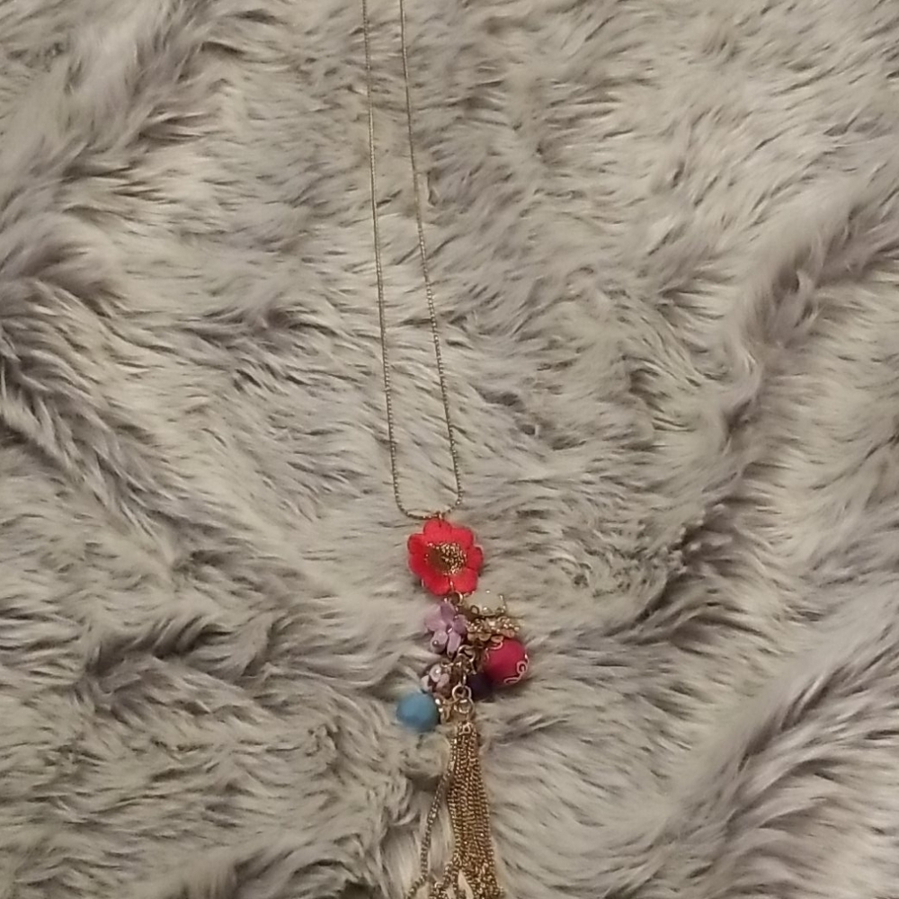 Free with purchase Multi charm fashion necklace